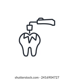 dental fillings icon. vector.Editable stroke.linear style sign for use web design,logo.Symbol illustration.