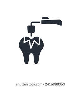 dental fillings icon. vector.Editable stroke.linear style sign for use web design,logo.Symbol illustration.