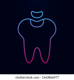Dental fillings nolan icon. Simple thin line, outline vector of dantist icons for ui and ux, website or mobile application