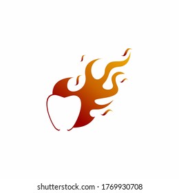 Dental Fire Logo Design Template Inspiration