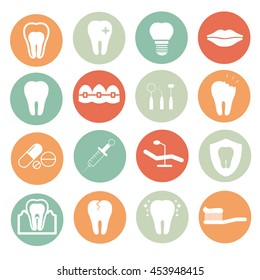 Dental flat color icons 2