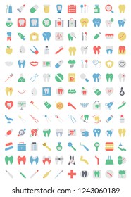 Dental Flat icon set