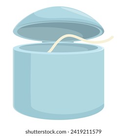 Dental floss box icon cartoon vector. Magical creature. Clinic happy