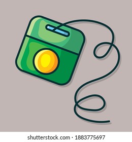 dental floss box isolated vector illustration in flat style