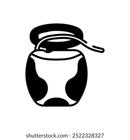 Ícone de glifo de perda dentária, ilustração de vetor