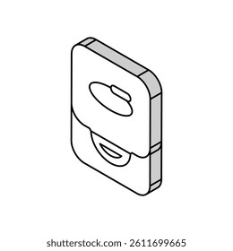 dental floss hygiene isometric icon vector. dental floss hygiene sign. isolated symbol illustration