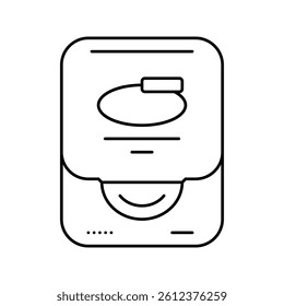 dental floss hygiene line icon vector. dental floss hygiene sign. isolated contour symbol black illustration