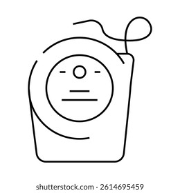 dental floss hygiene line icon vector. dental floss hygiene sign. isolated contour symbol black illustration