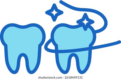 Dental Floss Icon Blue Vector Illustration