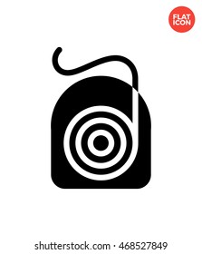 Dental floss Icon Flat Style Isolated Vector Illustration