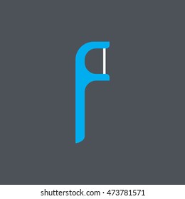 dental floss icon in flat style