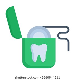 Icono de hilo dental Ilustración vectorial plana