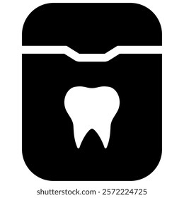 dental floss icon with glyph style