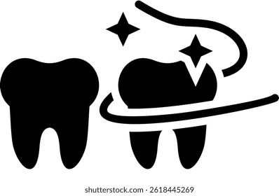 Dental Floss Icon Glyph Vector Illustration