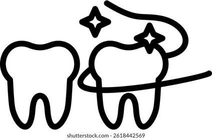 Dental Floss Icon Line Vector Illustration