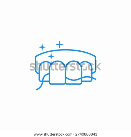 dental floss icon sign vector