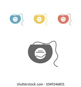Dental floss icon. vector illustration