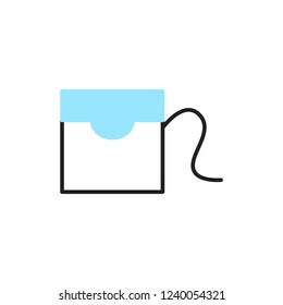 dental floss icon vector with modern style. dental icon