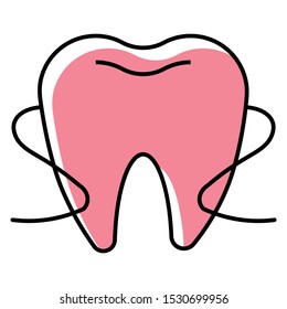 Dental floss illustration vector Icon Concept Design