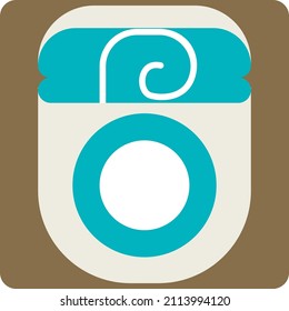 Dental floss, illustration, vector on a white background.