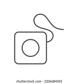 Dental floss line outline icon