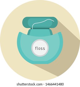 Dental floss minimal flat icon modern image EPS-10