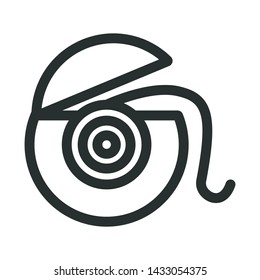 dental floss - minimal line web icon. simple vector illustration. concept for infographic, website or app.