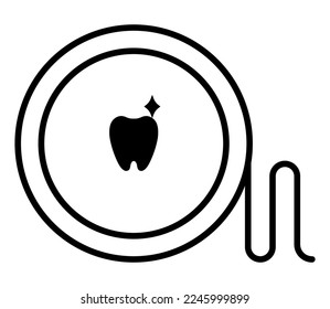 Peste dental sobre fondo blanco