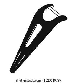 Dental floss tool icon. Simple illustration of dental floss tool vector icon for web design isolated on white background