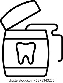 Icono del vector de la pérdida dental. Se puede usar para imprimir, móviles y aplicaciones web.