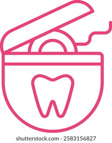 Dental Floss vector icon. Can be used for printing, mobile and web applications.