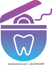 Icono de Vector de hilo dental. Se puede utilizar para aplicaciones de impresión, móviles y de Web.
