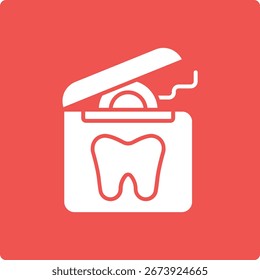 Icono de Vector de hilo dental. Se puede utilizar para aplicaciones de impresión, móviles y de Web.