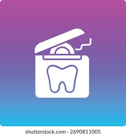 Icono de Vector de hilo dental. Se puede utilizar para aplicaciones de impresión, móviles y de Web.