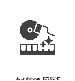 Dental floss vector icon. filled flat sign for mobile concept and web design. Oral hygiene simple solid icon. Symbol, logo illustration. Pixel perfect vector graphics