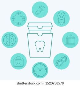 Dental floss vector icon sign symbol