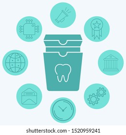 Dental floss vector icon sign symbol