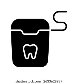 Dental Floss Vector for Oral Hygiene and Tooth Cleaning. String floss icon, dental care accessory, plaque removal concept