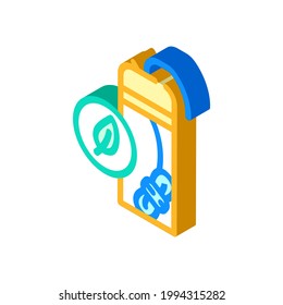 dental floss zero waste isometric icon vector. dental floss zero waste sign. isolated symbol illustration