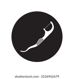 Dental Flossing Tool Icon,Illustration  Design.