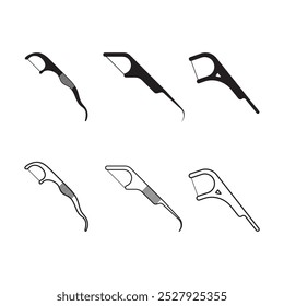 Dental Flossing Tool Icon,Illustration  Design.