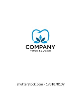 dental flower logo design template for spa