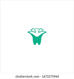 Dental Flowers Abstract logo Icon template design in Vector illustration 