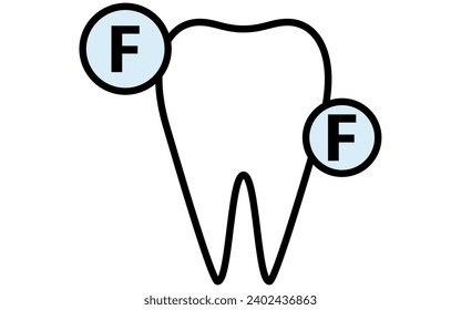 Zahnarzt: Fluoride-Anwendungsbild-Symbol, einfache Zeilenzeichnung, Vektorgrafik