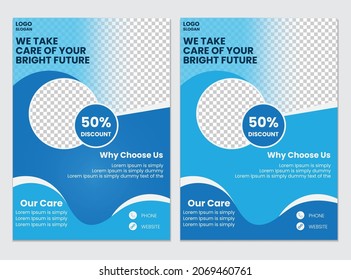 Dental Flyer Design Template. Medical Health Care