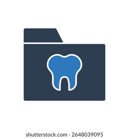 Dental Folder Icon Sign Symbol