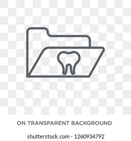 Dental Folder icon. Trendy flat vector Dental Folder icon on transparent background from Dentist collection. High quality filled Dental Folder symbol use for web and mobile