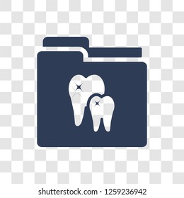 Dental Folder icon. Trendy Dental Folder logo concept on transparent background from Dentist collection