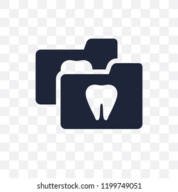 Dental Folder transparent icon. Dental Folder symbol design from Dentist collection. Simple element vector illustration on transparent background.