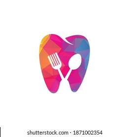 Dental food logo design template. Delicious food logo vector, icon, element and template for business.